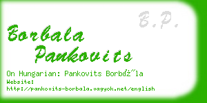 borbala pankovits business card